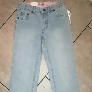 Girls LEVIS 517 Slim Stretch Flare Denim Jeans Size 14 Slim NWT Adjustable